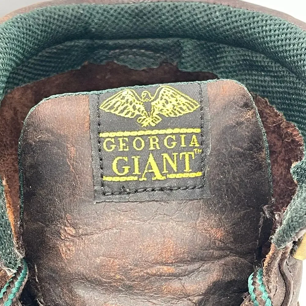 Georgia Giant Men”s 6” Steel Toe Brown Leather Work Boots G6374 Size 14